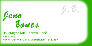 jeno bonts business card